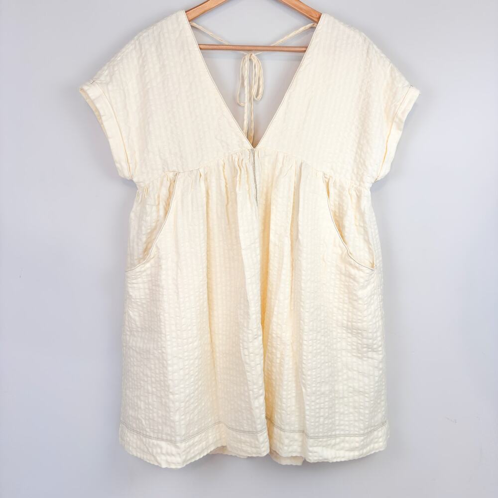 Urban Outfitters Women's Dress Size XS/S | Serendipity Cream Babydoll Pockets